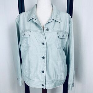 J Jill Classic Denim Jean Jacket Light Blue Wash Unknown Size